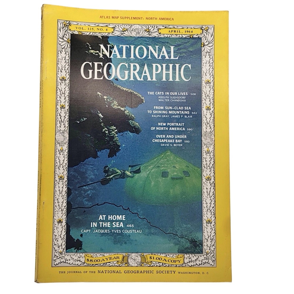 National Geographic Magazine April‎ 1964 Vol. 125 No. 4 -Supplement Not Included